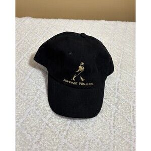 Johnnie Walker Keep Walking Whisky 2 Sided Embroidered Black Adjustable Hat